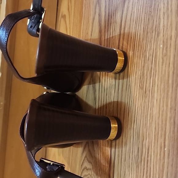 Tory Burch brown high heels sandal size 6.5 M - Picture 3 of 6